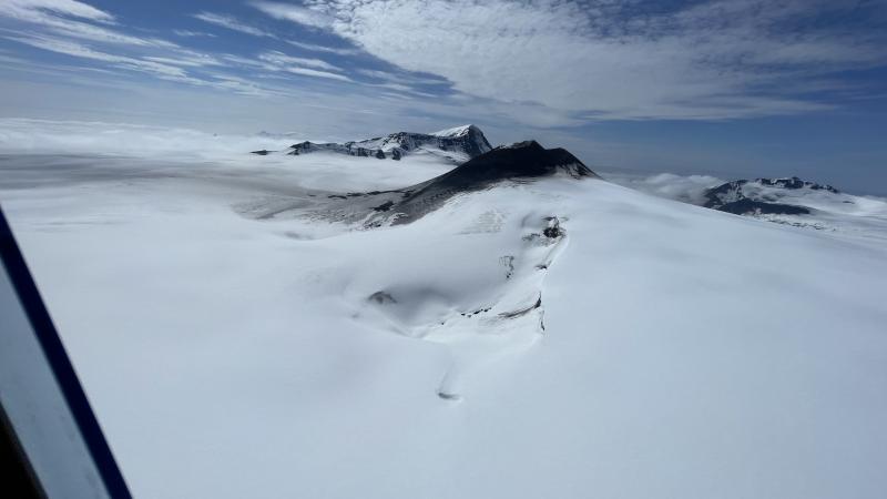 Looking Sw Across The Summit Caldera Of Veniaminof At The Active Cone