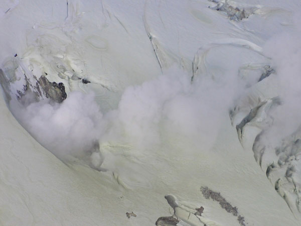 August 24, 2004 fumarolic activity on the north flank of Chiginagak volcano at an elevation of approximately 6,000 feet.