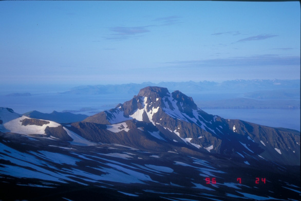 Flat Top Peak, on the southwestern flank of Akutan Volcano.