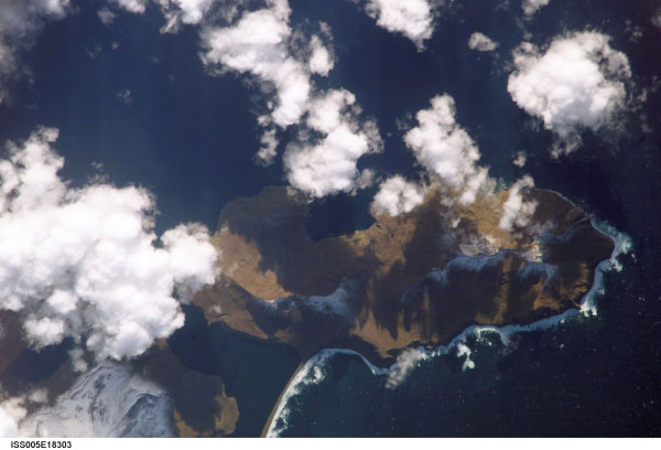 Mission: ISS005 Roll: E Frame: 18303 Mission ID on the Film or image: ISS005
Country or Geographic Name: USA-ALASKA
Features: ATKA ISLAND, CAPE KOROVIN AREA
Center Point Latitude: 52.5 Center Point Longitude: -174.5