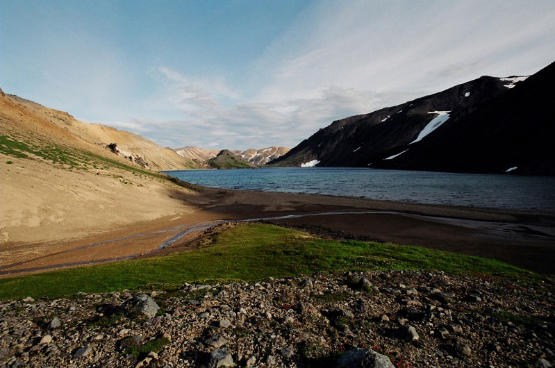 SE end of unnamed lake within Black Peak caldera, Alaska Peninsula National Wildlife Refuge. 