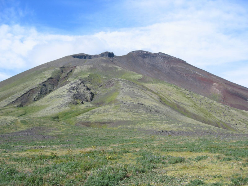 Eastern flank of Mount Cerberus Cone, Semisopochnoi Caldera.  This is one of several significant post-caldera vents within Semisopochnoi.  