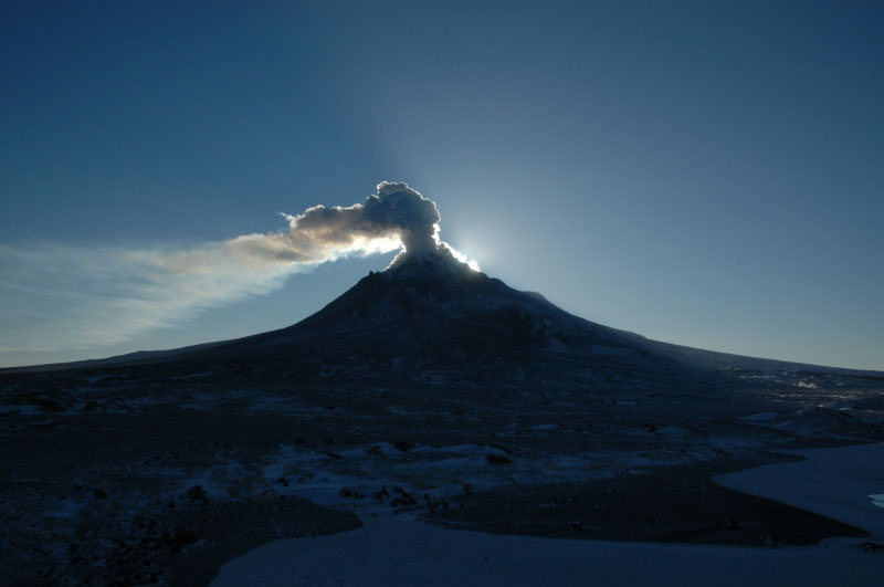 Augustine's summit as seen from Burr Point.