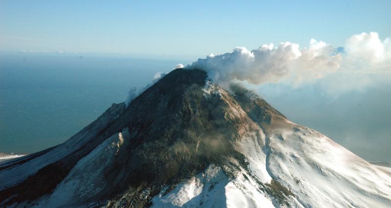 Augustine volcano viewed from the northwest.