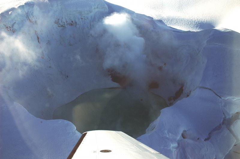 Ice cauldron at Spurr volcano.