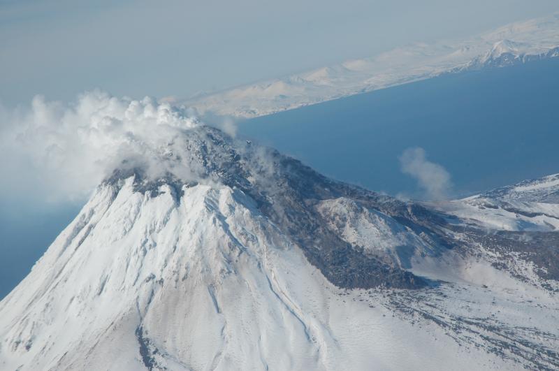Augustine Volcano and plume.