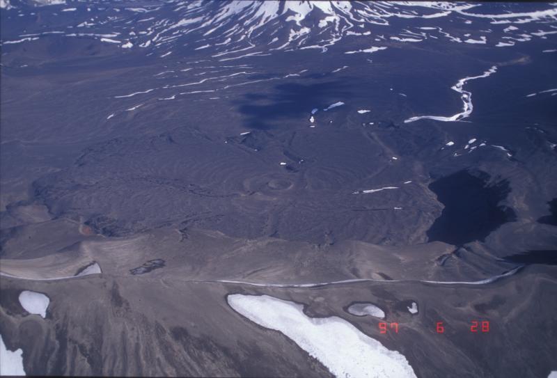 Donut and cowflop flow in Half Cone within Aniakchak caldera