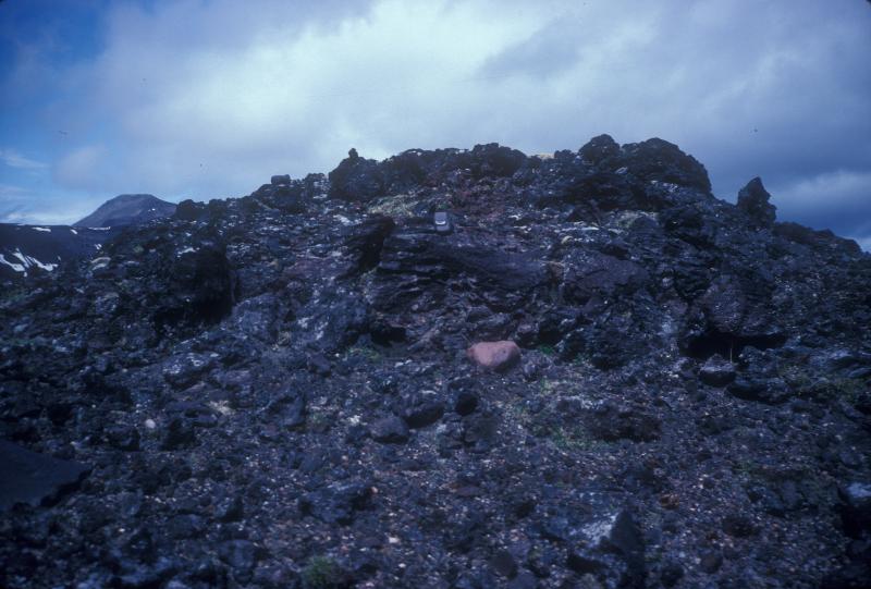 Slag atop dome on west floor of Aniakchak caldera