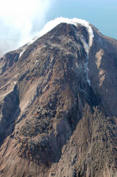 Summit lava dome and north lava flow