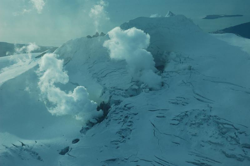 Photo taken during Sept 30 overflight of Fourpeaked volcano.