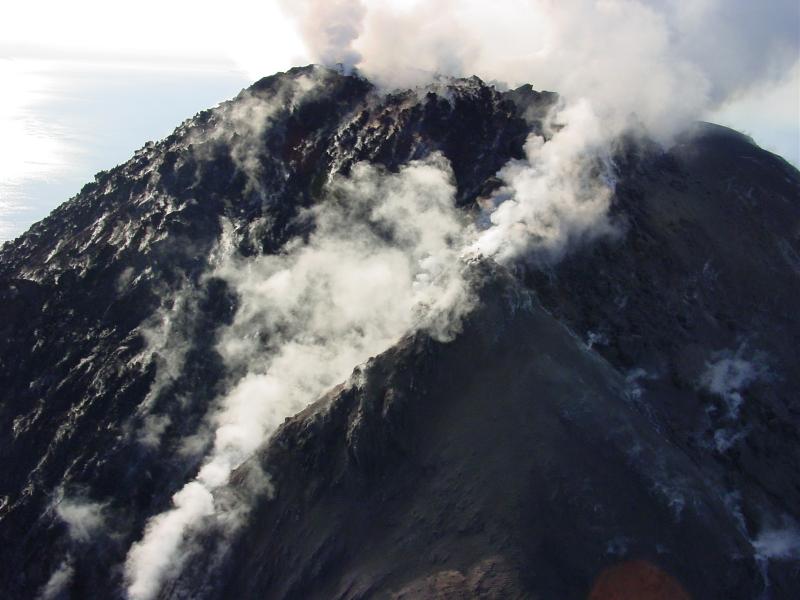 Augustine Field work, August, 2006. Summit view.