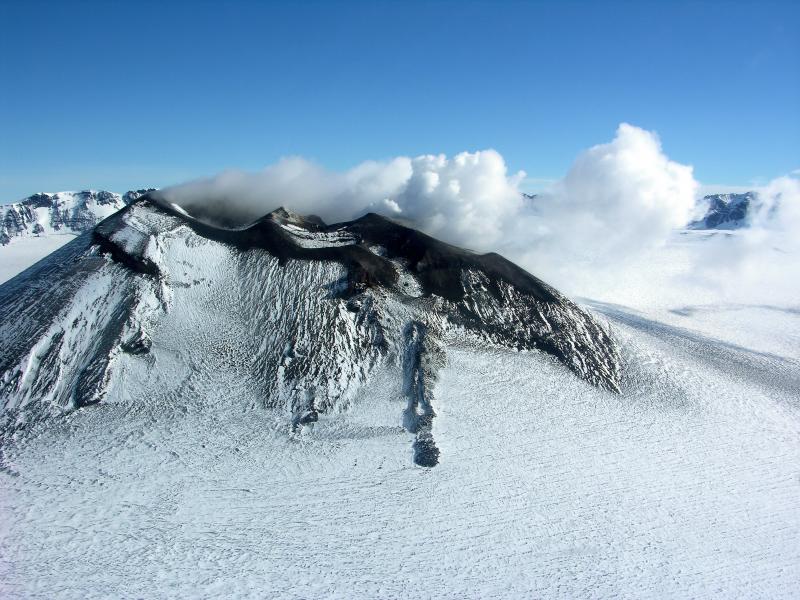 7/26/06 Veniaminof summit photograph.  View is of the southwest flank of the intracaldera cinder cone.