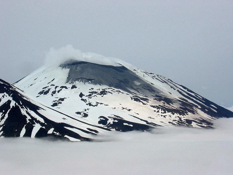 July 1, 2004 photograph of Korovin Volcano.
