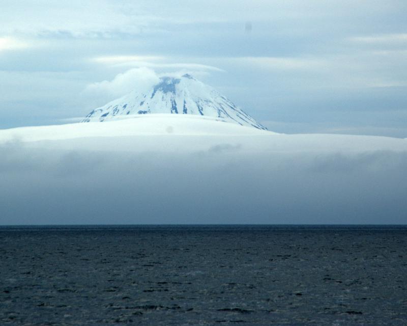 Kanaga Volcano viewed from the M/V Tiglax.