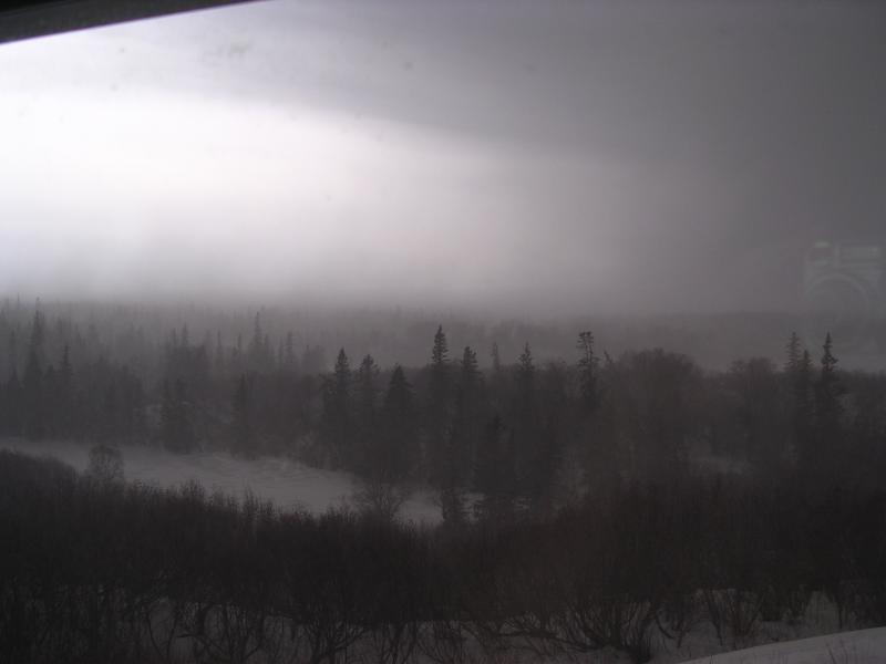 Photograph of Redoubt's plume and ashfall at Nikiski, Alaska, on the afternoon of March 28, 2009. Photograph courtesy of Camron Lotti.