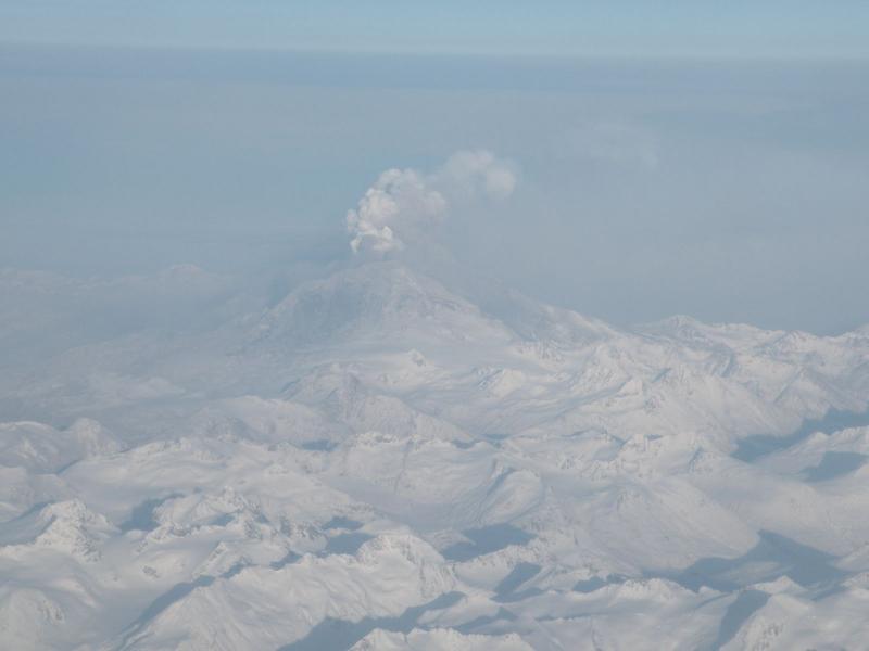 Photograph of Redoubt, as viewed on the afternoon/evening of April 1, 2009. Photograph courtesy of Robert Cole, Peninsula Airways pilot.