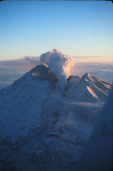 View from the north of the north flank and summit crater of Redoubt ...