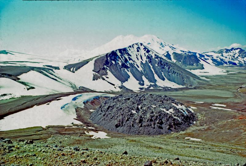 Novarupta Dome, in the Valley of Ten Thousand Smokes, Katmai National Park and Preserve, Alaska.  View is from the north.				