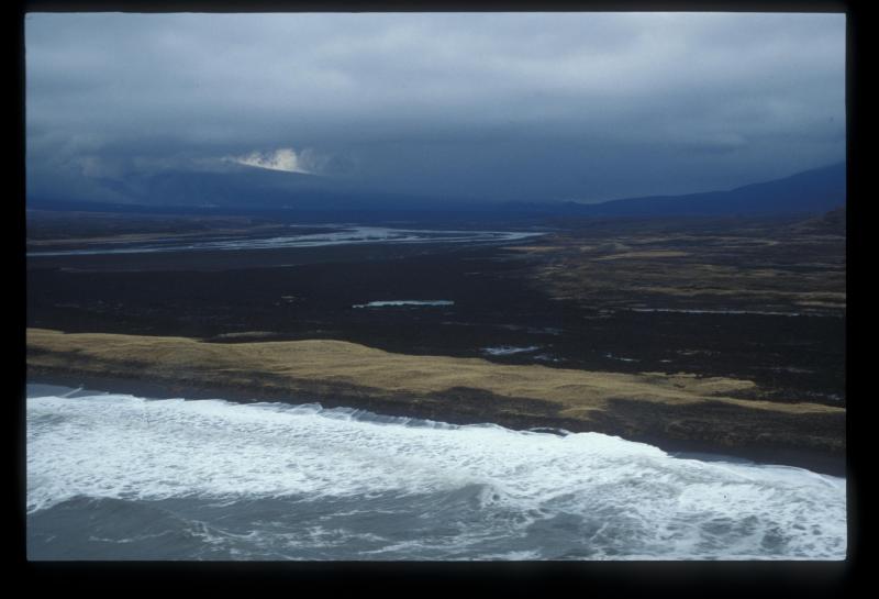 Westdahl eruption 1991. Northeast mudflow. 