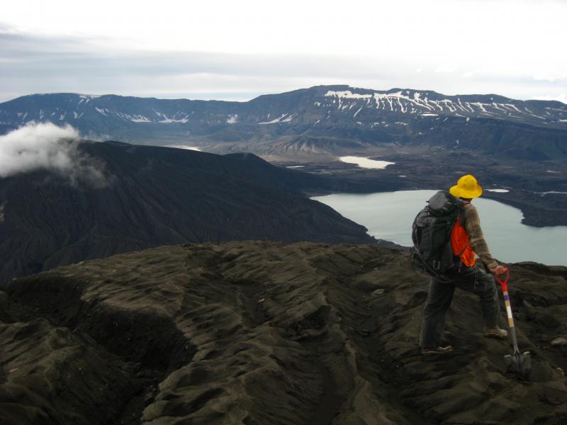 AVO geologic fieldwork at Okmok volcano, July-August 2010.