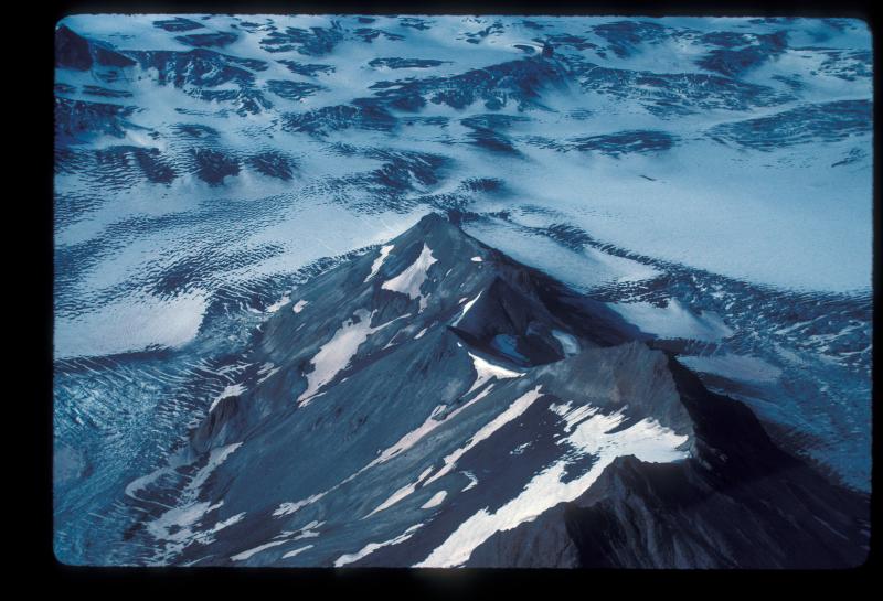 Double Glacier Volcano 1991. Photograph courtesy of Tom Miller. 