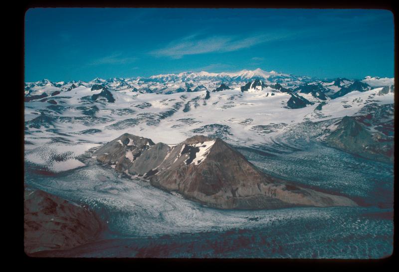 Double Glacier Volcano 1991. Photograph courtesy of Tom Miller. 