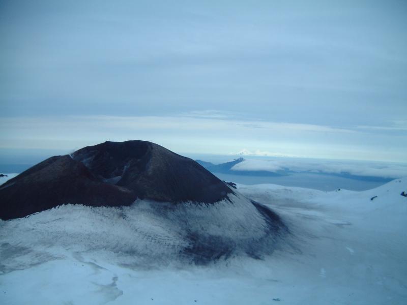 Akutan Island's active cone, photograph courtesy of Jeff Wynn.