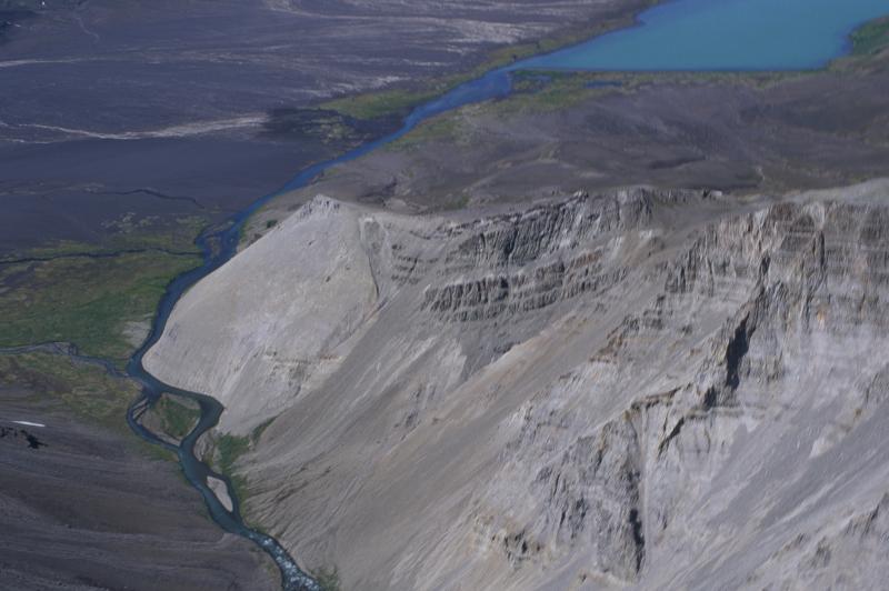 Aerial photo viewing Aniakchak. Photo courtesy to Tina Neal, USGS.	