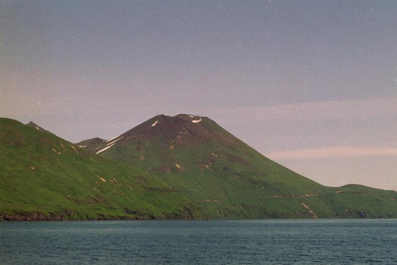 View of Wide Bay cone, on Unalaska Island. Photograph courtesy of Angela Roach.
