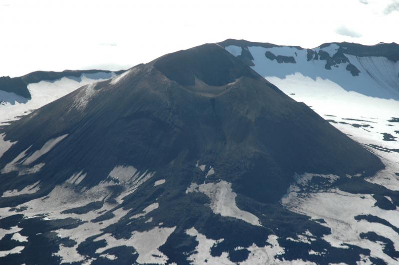 Aerial image of Akutan Volcano