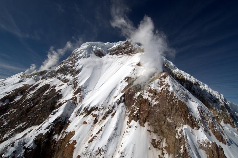 The summit of Iliamna Volcano from the east.