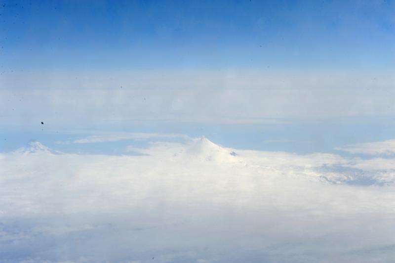 Photograph of Shishaldin volcano, May 15, 2013. Photograph courtesy of Ruth Carter.