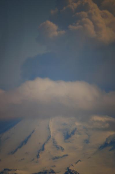 Pavlof volcano in eruption, June 2, 2014, view from Cold Bay. Photograph courtesy Robert Stacy.
