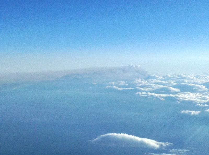 View of Pavlof&#039;s eruption plume on Friday, November 14, as seen from an aircraft. 