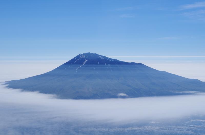 Herbert Volcano, July 29, 2014. Herbert is a small, island volcano within the &quot;Islands of Four Mountains&quot; group in the central Aleutian Islands. Photograph courtesy of Pavel Izbekov, AVO/UAFGI.