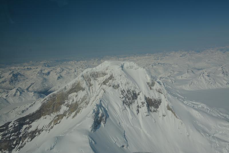 Aerial view from the southeast of Iliamna Volcano.