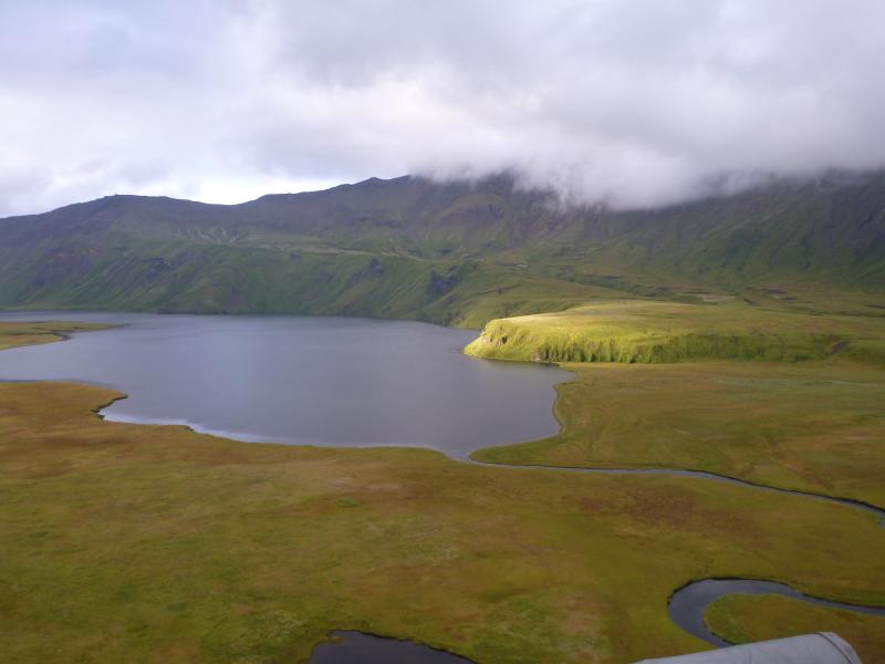 Fenner Lake in Semisopochnoi caldera. Western Aleutian field work, September 2015. 