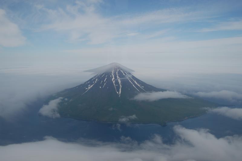 Aerial view of Carlisle volcano.