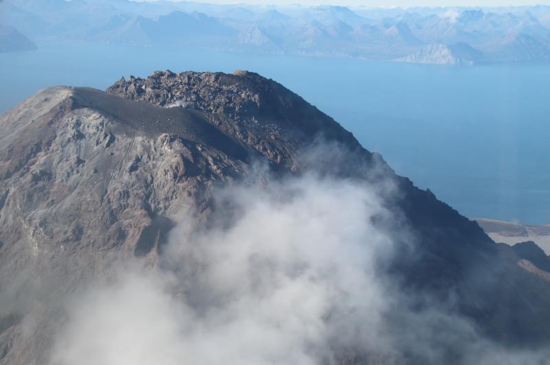 Summit of Mt. Augustine volcano taken during the annual Cook Inlet volcanoes gas-measuring flight.
