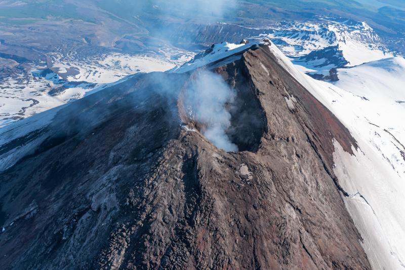 Summit crater of Pavlof Volcano, July 23, 2017.