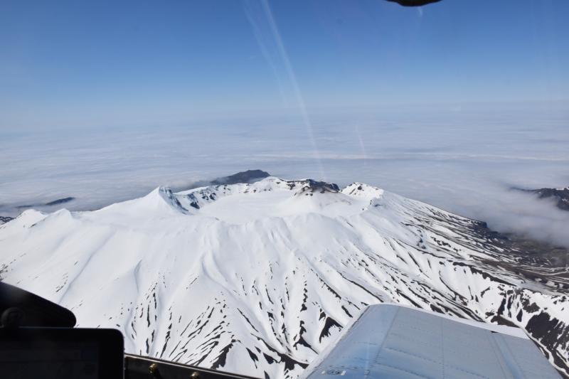 Akutan Volcano, June 11, 2018. Photo courtesy of Vlad Karpayev.