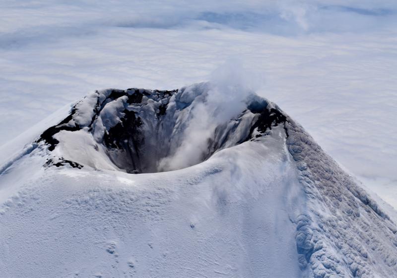 Shishaldin Volcano, June 13, 2018. Photo courtesy of Vlad Karpayev.
