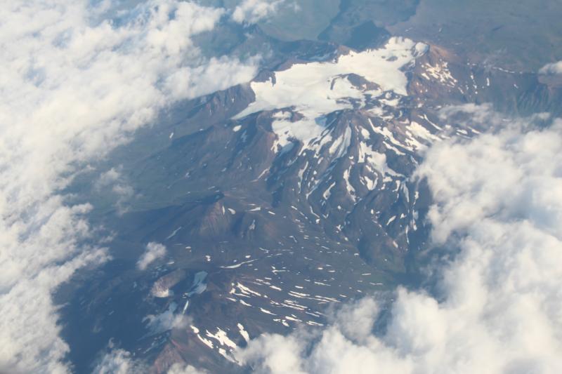 Korovin viewed from a commercial flight.