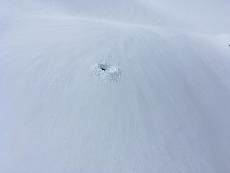 AVO&#039;s geophysics crew conducting fieldwork at station ILLG, on the Illiamna Lateral Glacier. Photos by Ellie Boyce, UAFGI/AVO.
