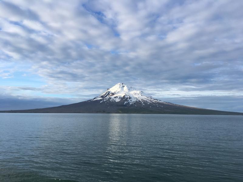 Augustine Volcano, June 3, 2019. Photo by Ellie Boyce, UAFGI/AVO.