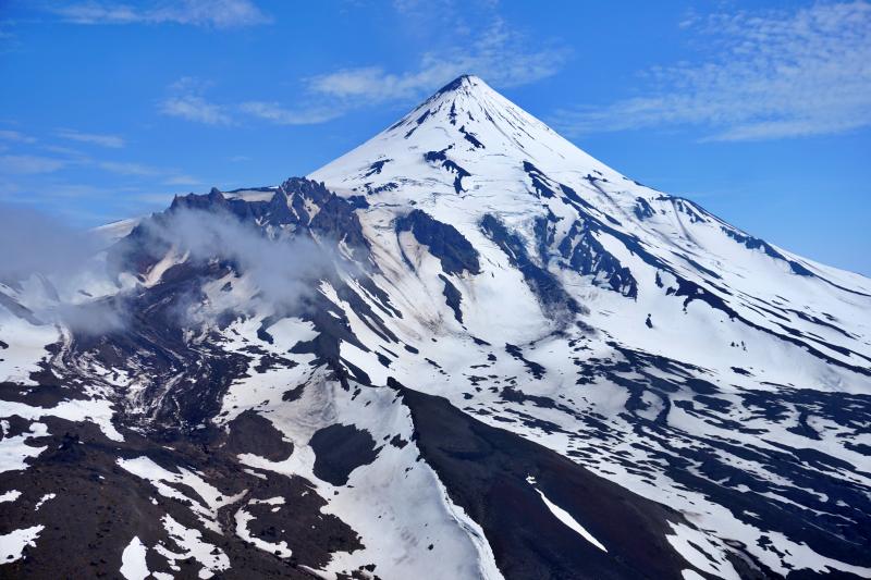 View of Shishaldin Volcano from the west.