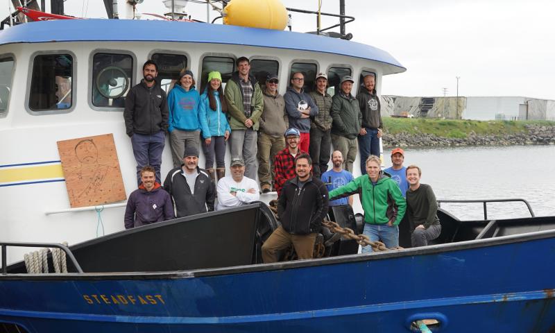 AVO field teams for Tanaga/Gareloi and Korovin segments meet between campaigns in Adak: Aaron Wech (place holder), Ricky Garza-Giron, Ellie Boyce, Taryn Lopez, Todd Engle, Scott Dye, Skye Kushner, Kevin Lally, Nate Graham, Matt Dawson, Wyatt Mayo, Mark Millspaugh, CJ Moniz, Peter Kelly, Kevan Kamibayashi, Aaron Stump, Max Kaufman, Richard Kerr and Liam Toney.