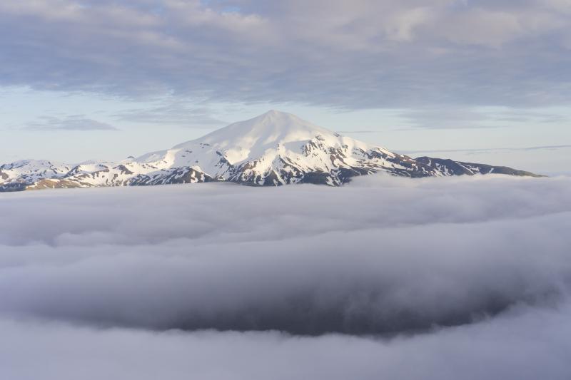 Great Sitkin photographed from Igitkin island