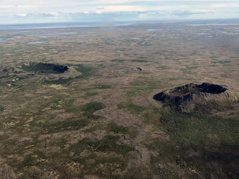 Ingakslugwat volcanics, June 1, 2020. Photo courtesy of Matt Snyder, Alaska Division of Forestry.