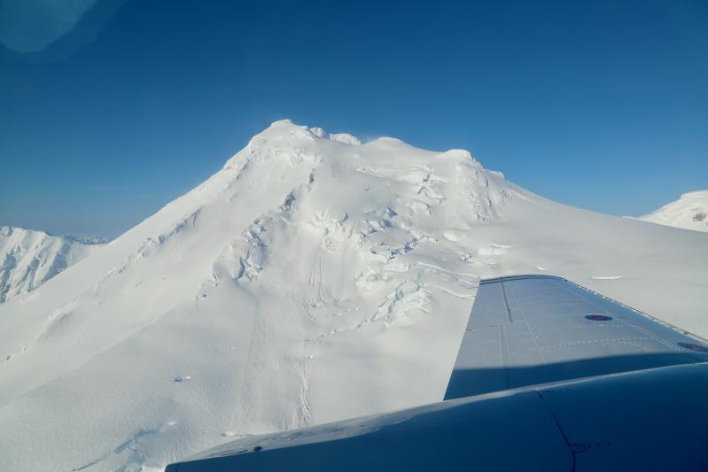 Mount Spurr summit observed during the fall 2020 gas flight.
